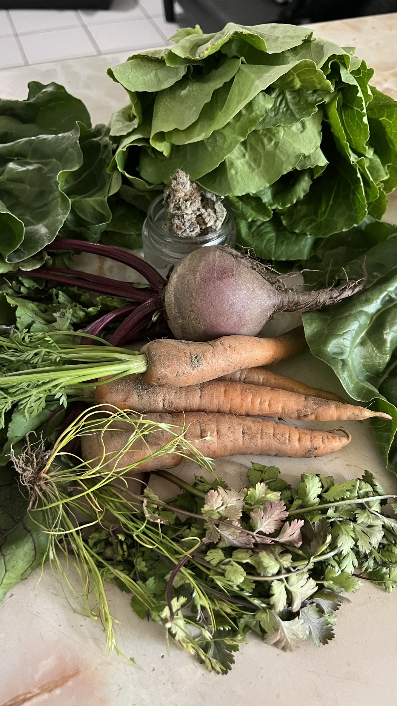 Canasta orgánica AMB con vegetales frescos